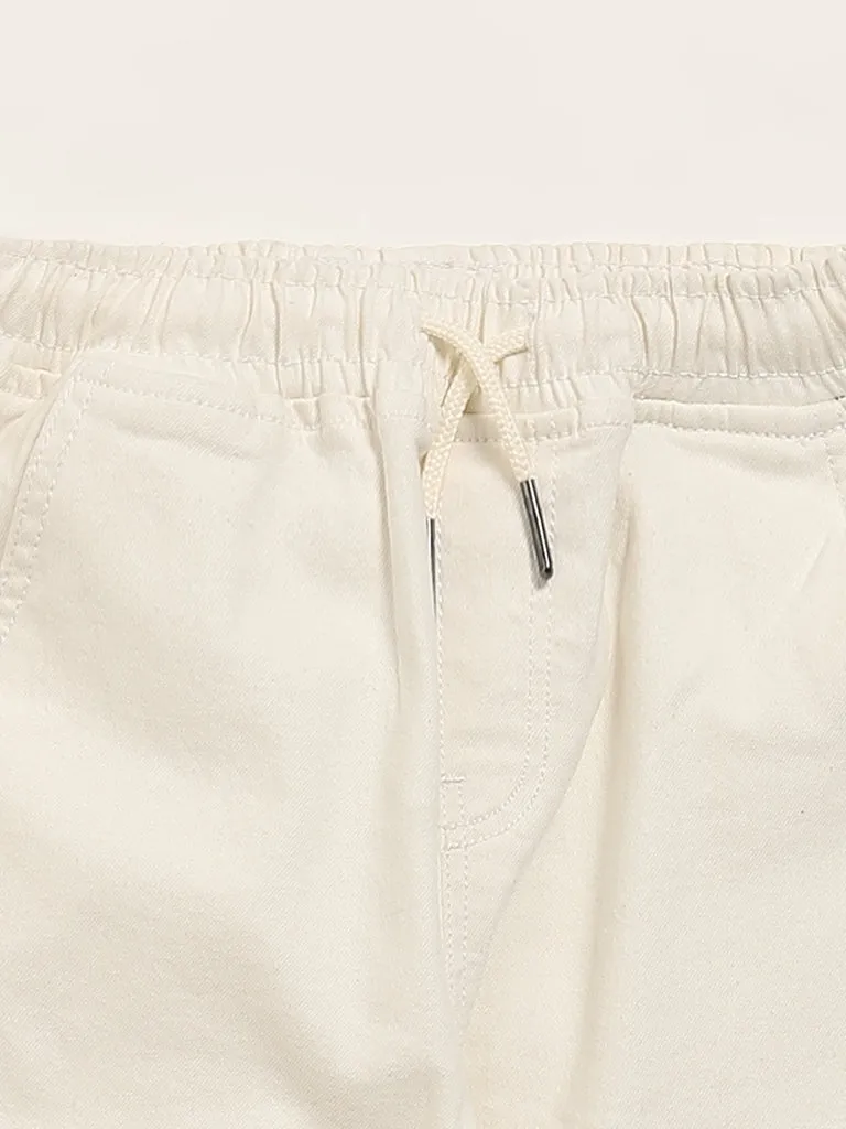 Y&F Kids Off White Cargo Joggers