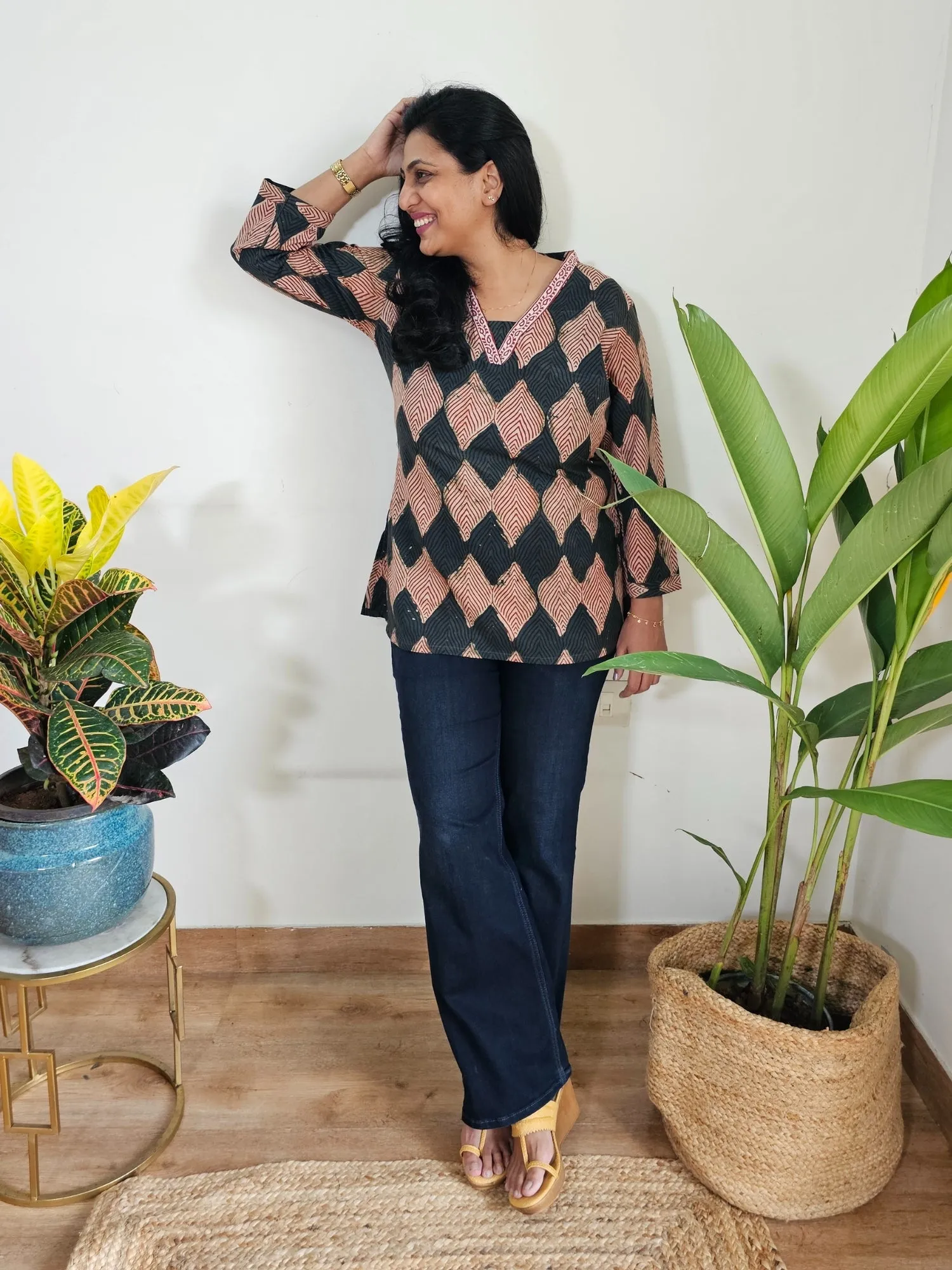 Yashica Dabu Cotton Tunic Top