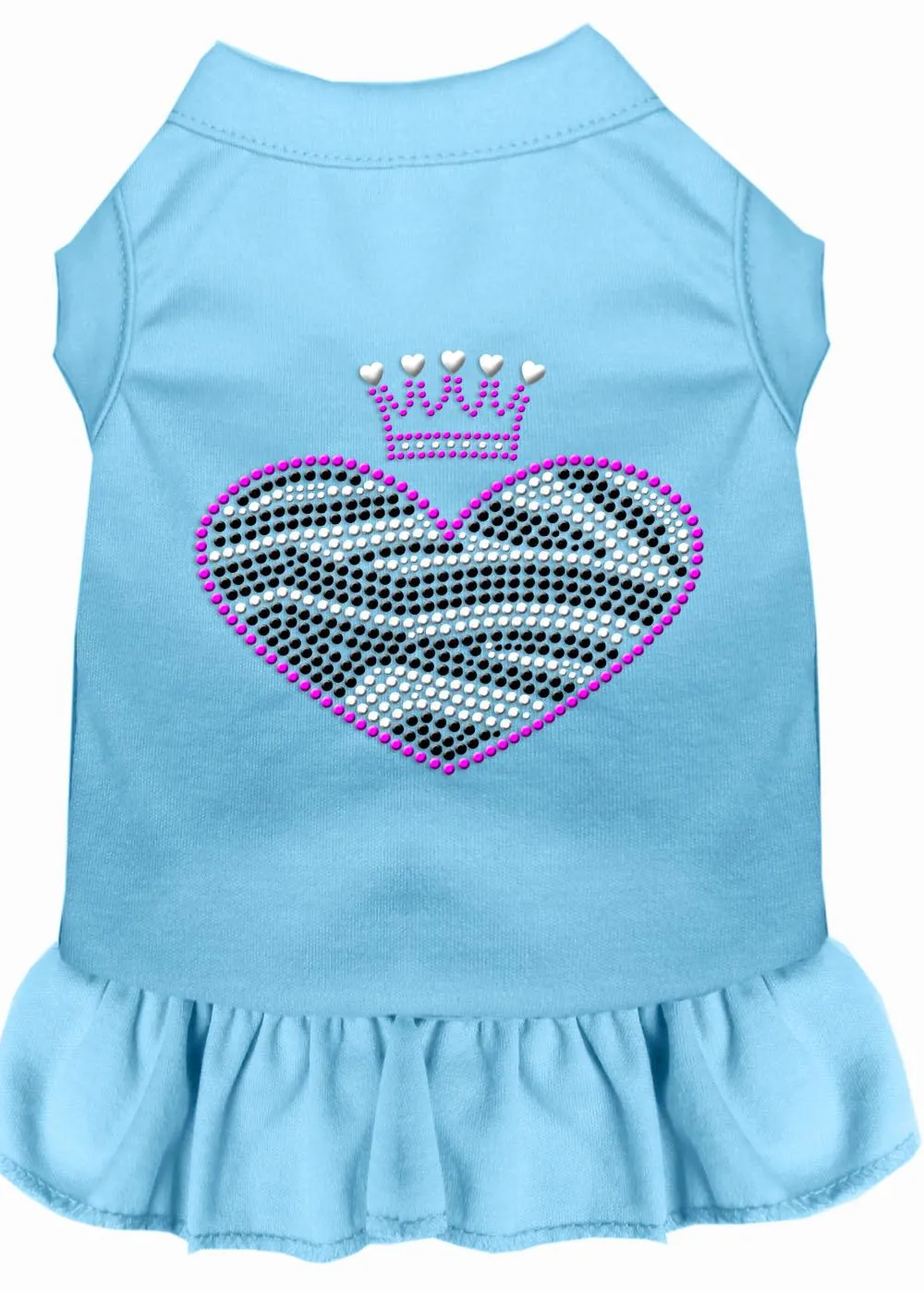 Zebra Heart Rhinestone Dress Baby Blue Xxxl (20)